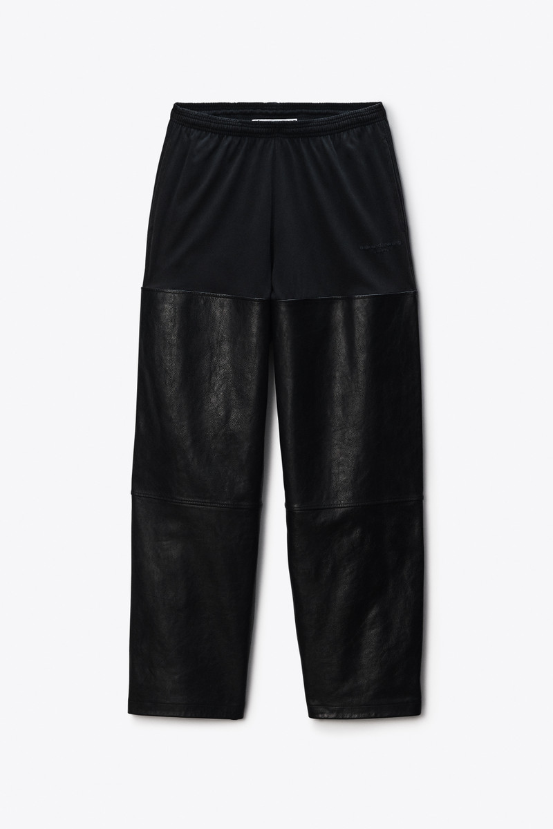 Panel Sweatpant in Leather Relaxed 1