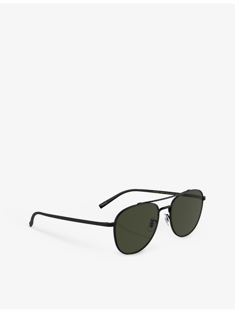 Oliver Peoples OV1335ST Rivetti pilot-frame titanium sunglasses outlook