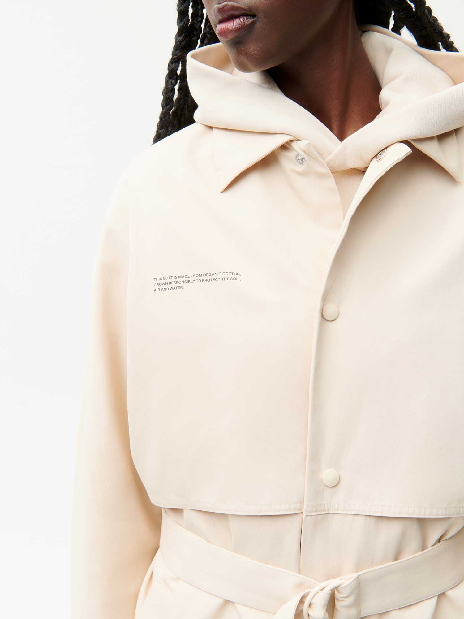 Womens Archive Organic Cotton Trench Coat - Sand - 4