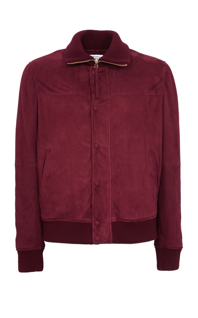 Matthieu Jacket in Deep Bordeaux Suede 1