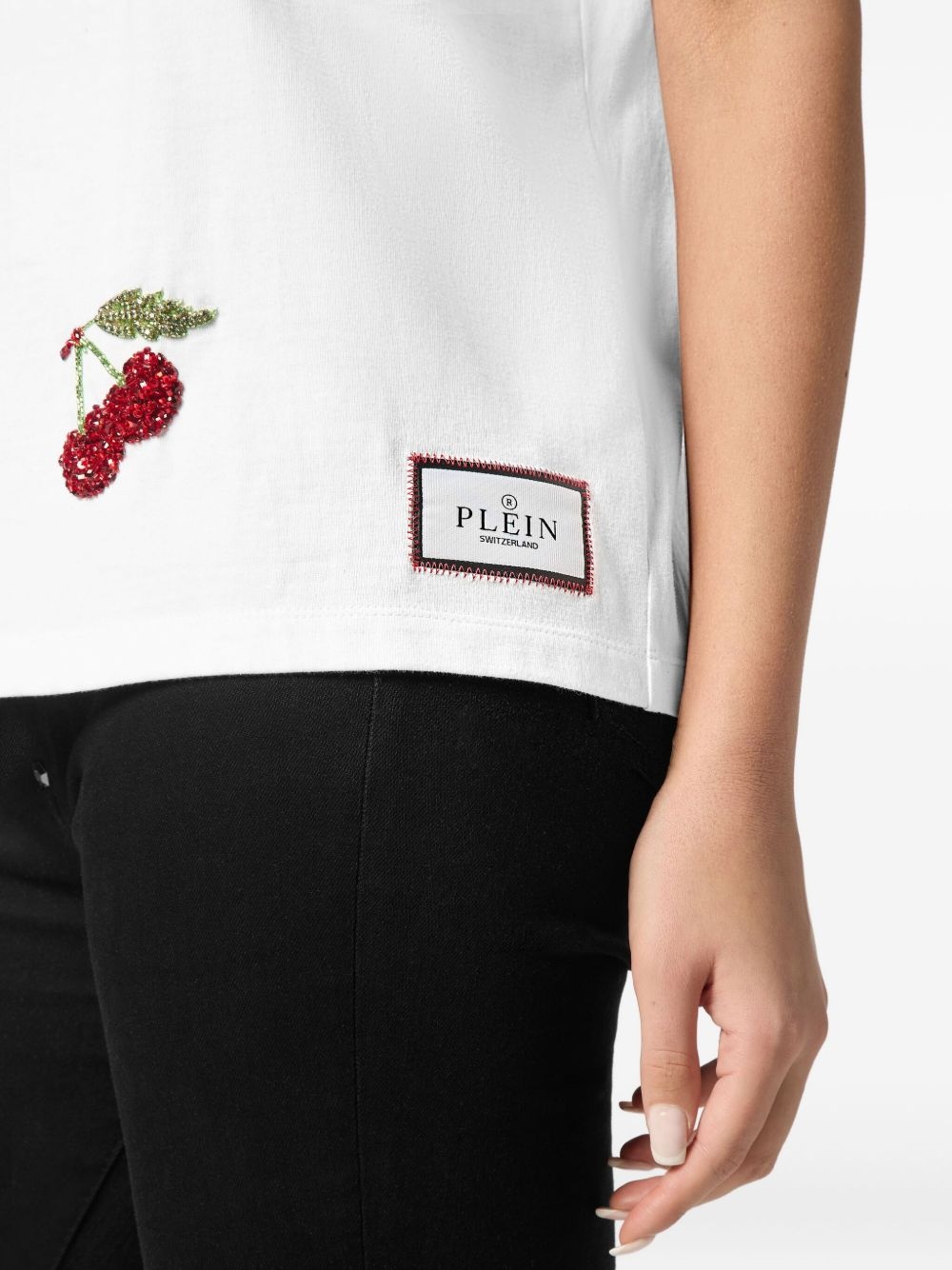 crystal-embellished T-shirt - 5