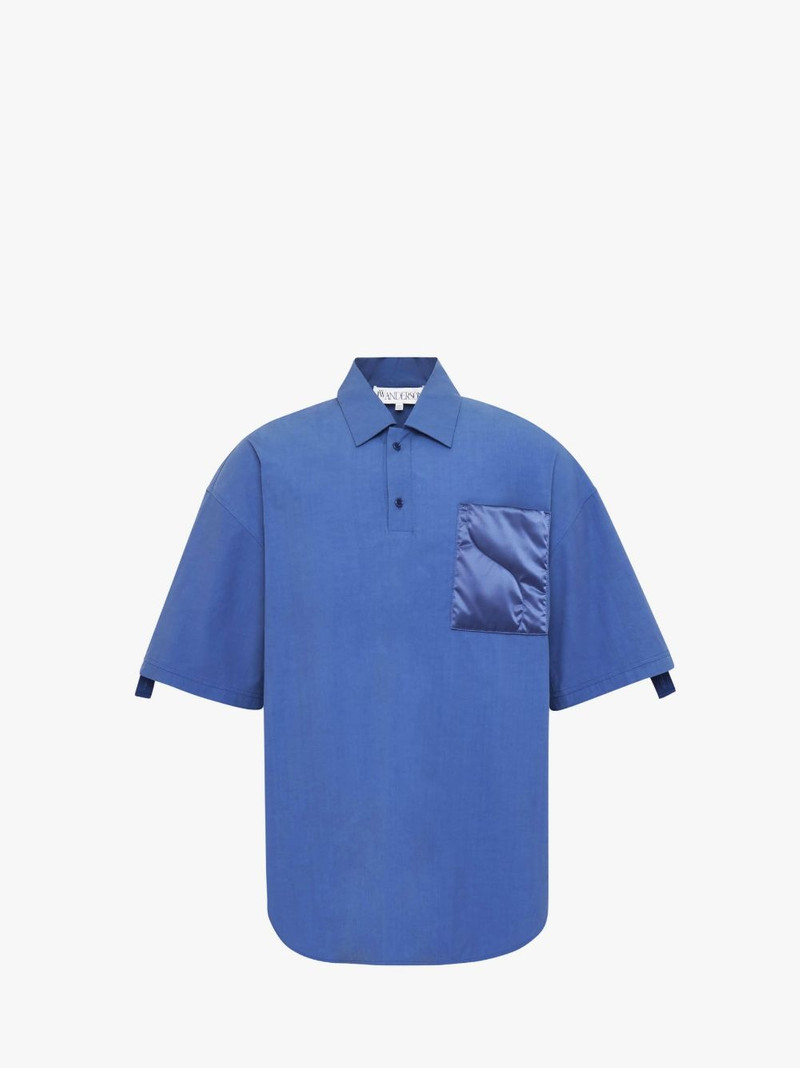 QUILTED POCKET POLO TOP - 1