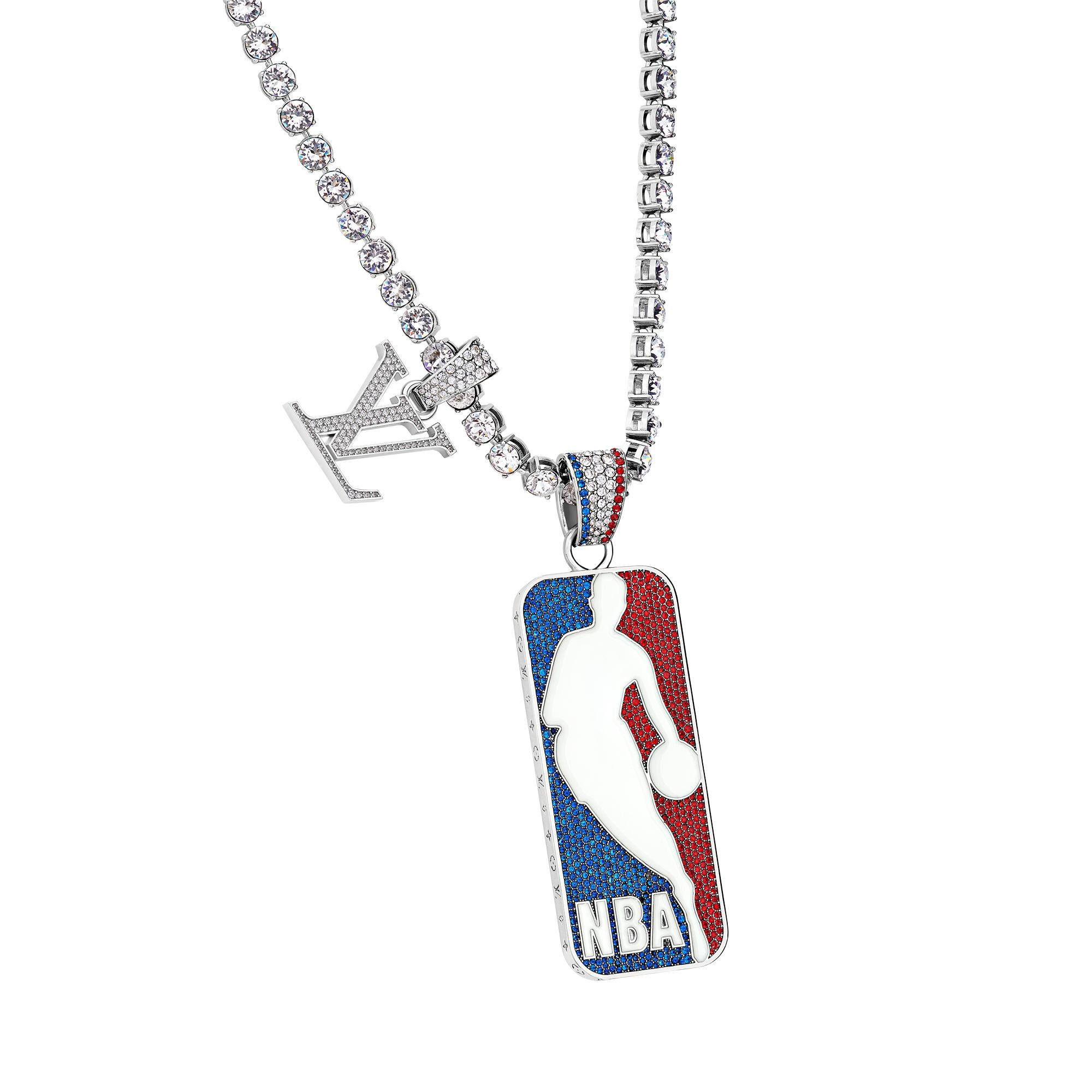 LVxNBA Strass Pendant Necklace - 3