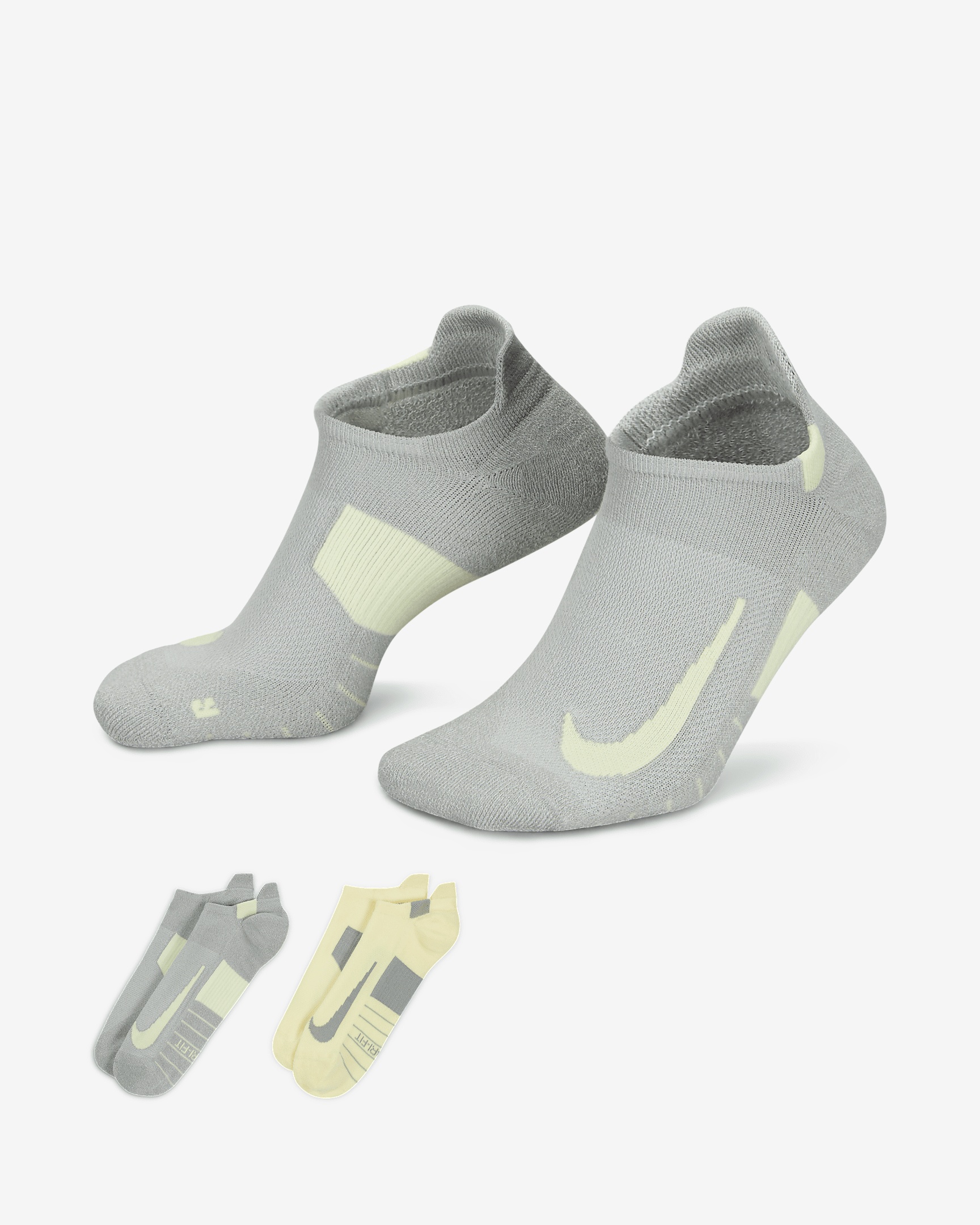 Nike Multiplier Running No-Show Socks (2 Pairs) - 1