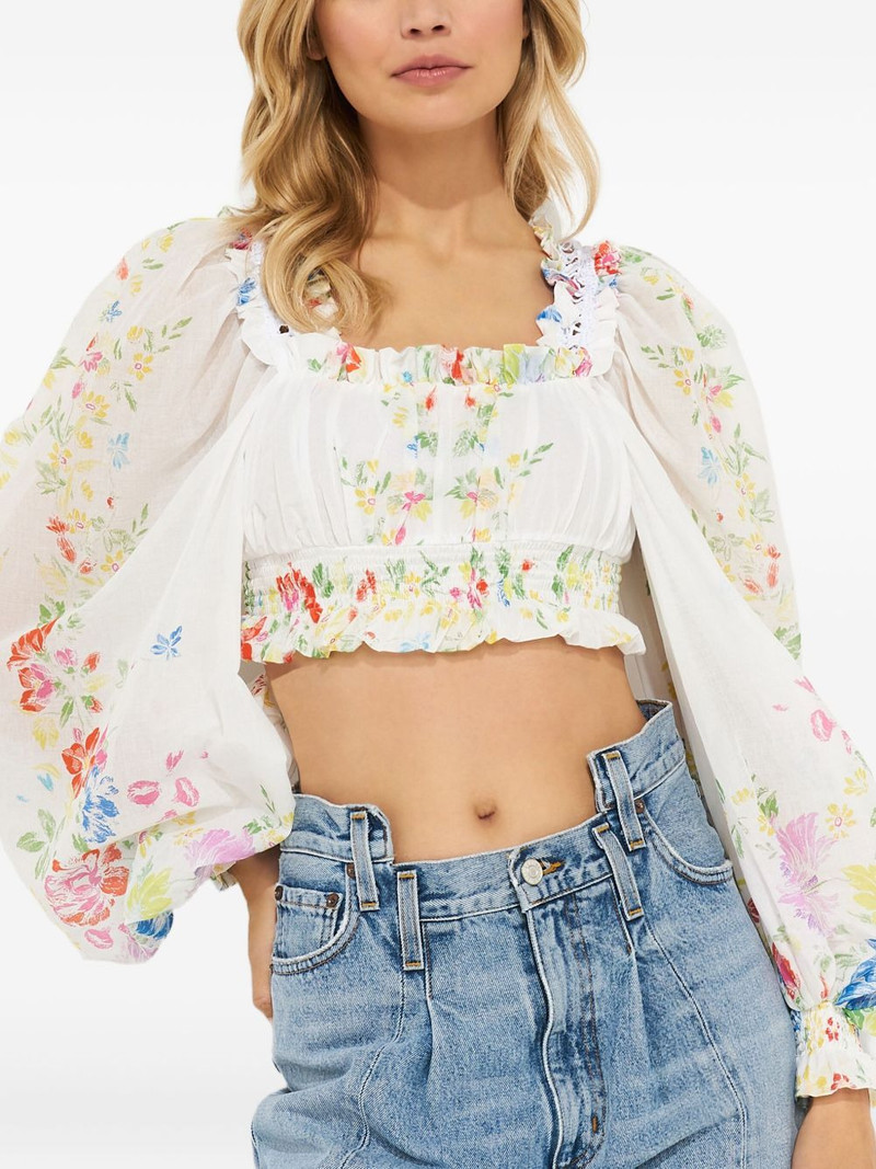 Hince floral square-neck top 1