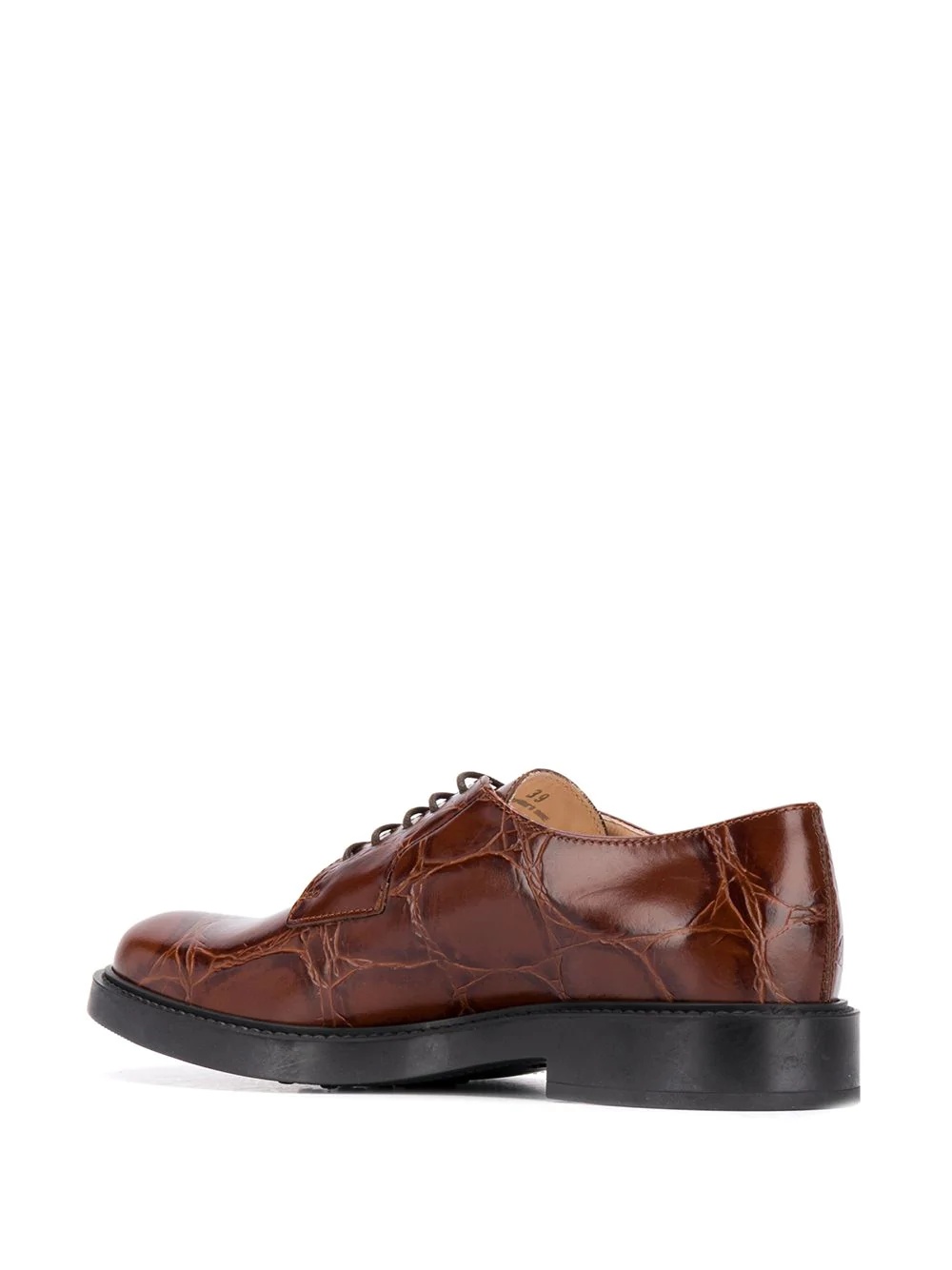 crocodile-effect oxford shoes - 3