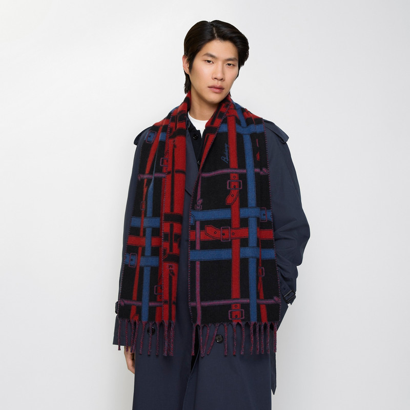 Belt Check Cashmere Scarf 7