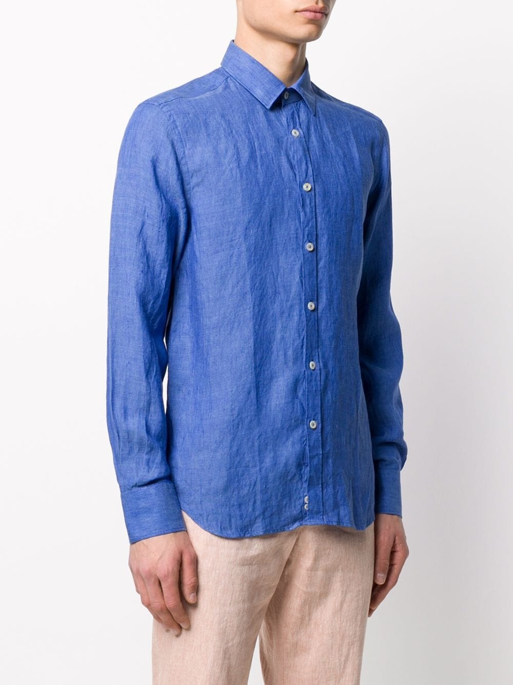 long-sleeved plain shirt - 3