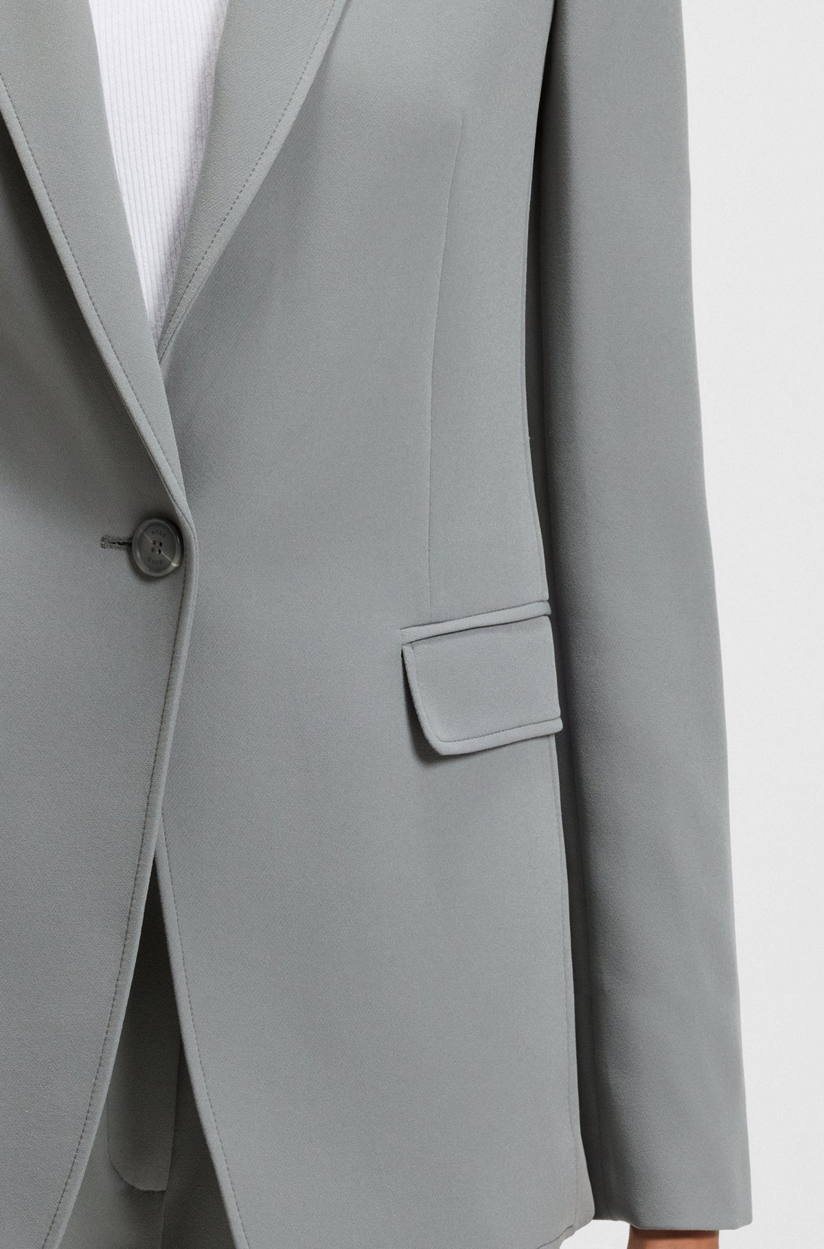 FITTED BLAZER IN STRETCH FABRIC - 6
