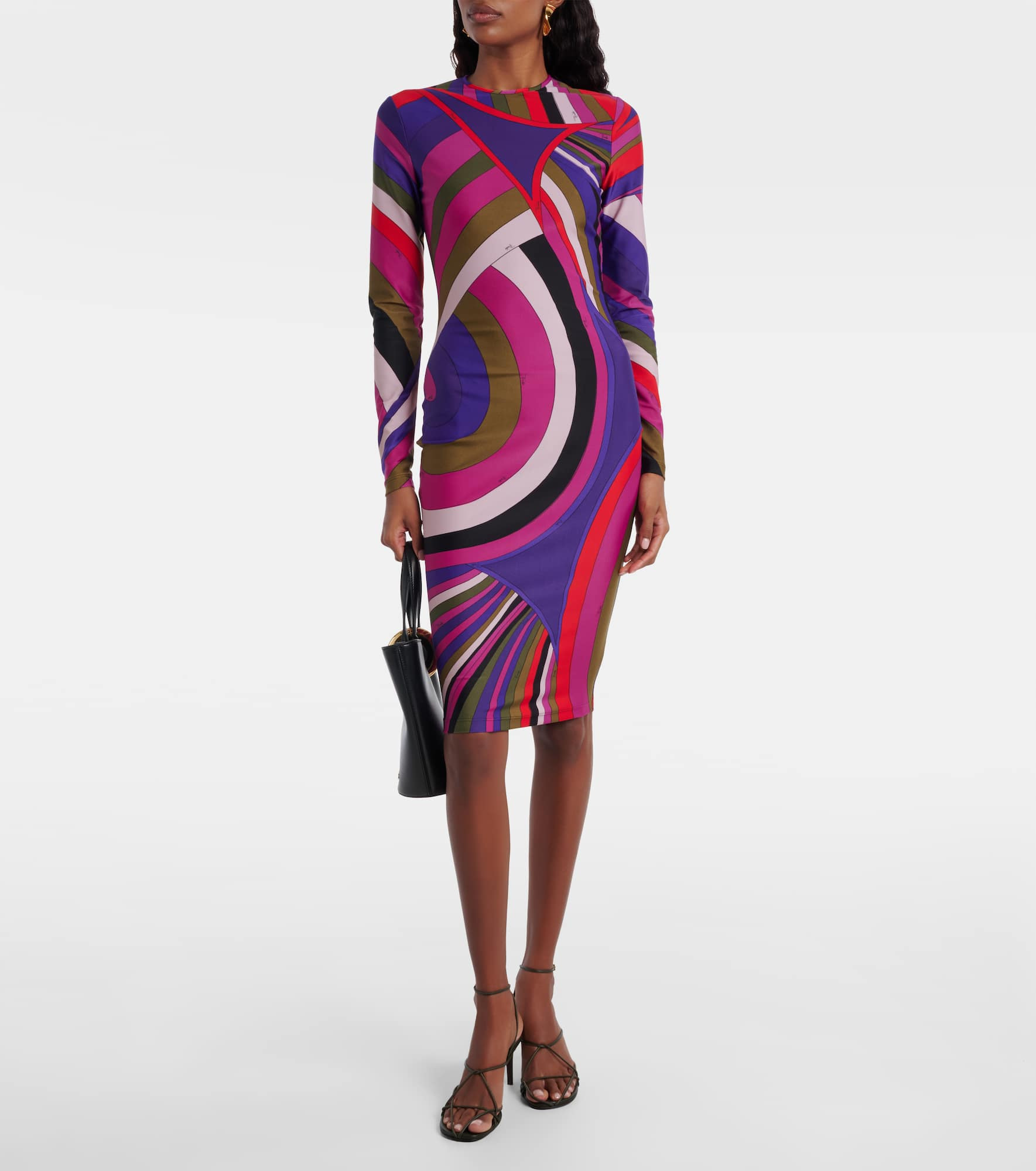 Printed jersey minidress - 2