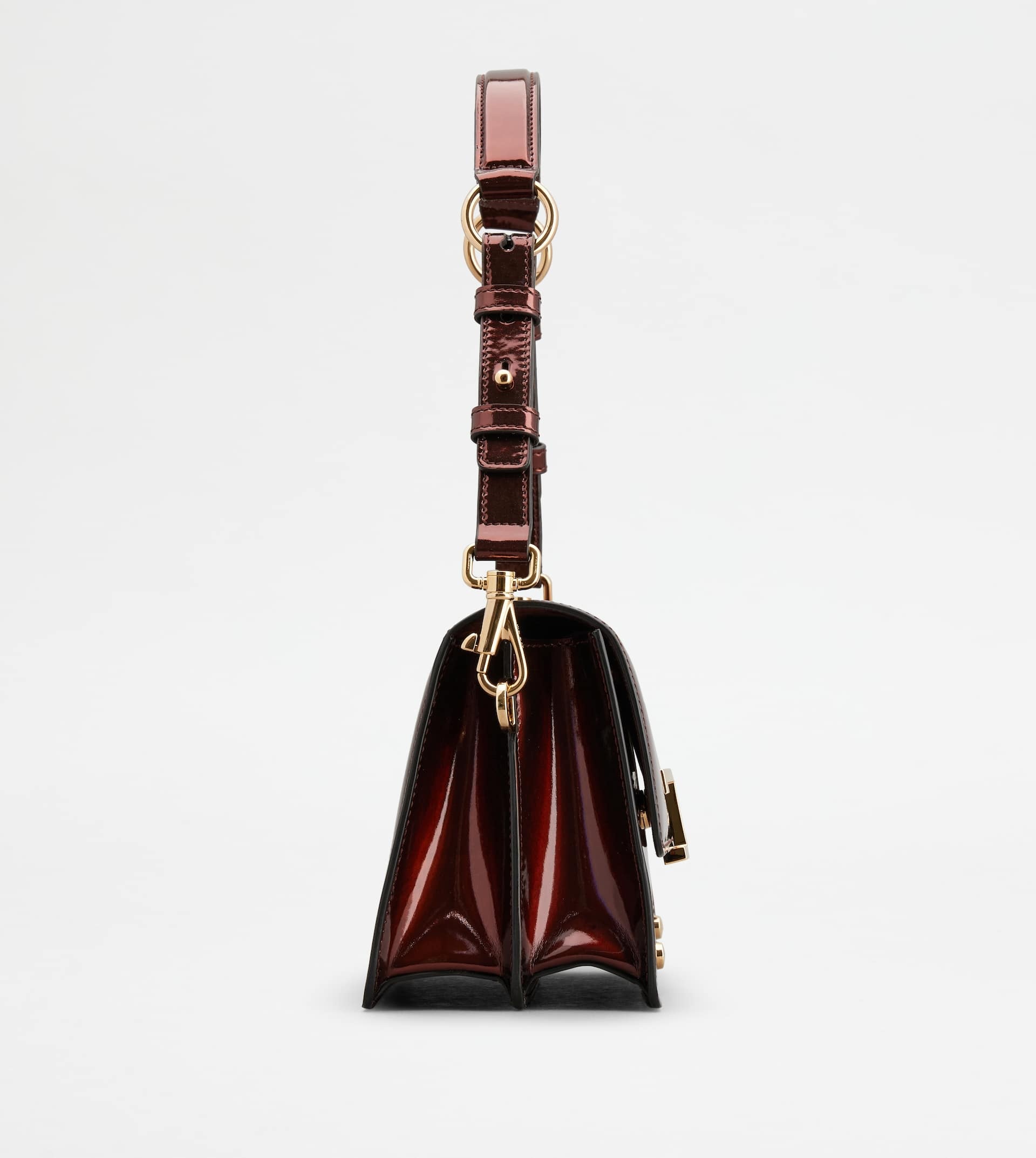 T TIMELESS SHOULDER BAG IN LEATHER MINI - BURGUNDY - 2