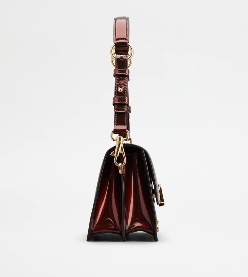 Tod's T TIMELESS SHOULDER BAG IN LEATHER MINI - BURGUNDY outlook