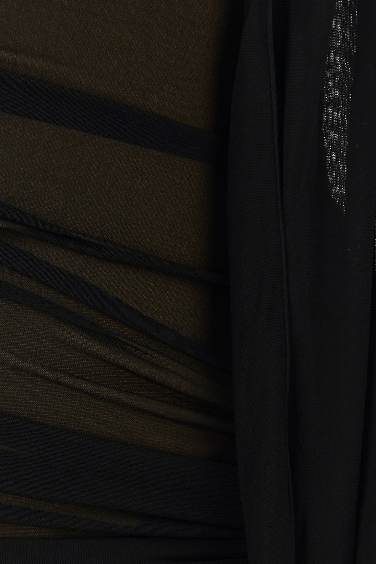Black viscose blend one-shoulder dress - 3