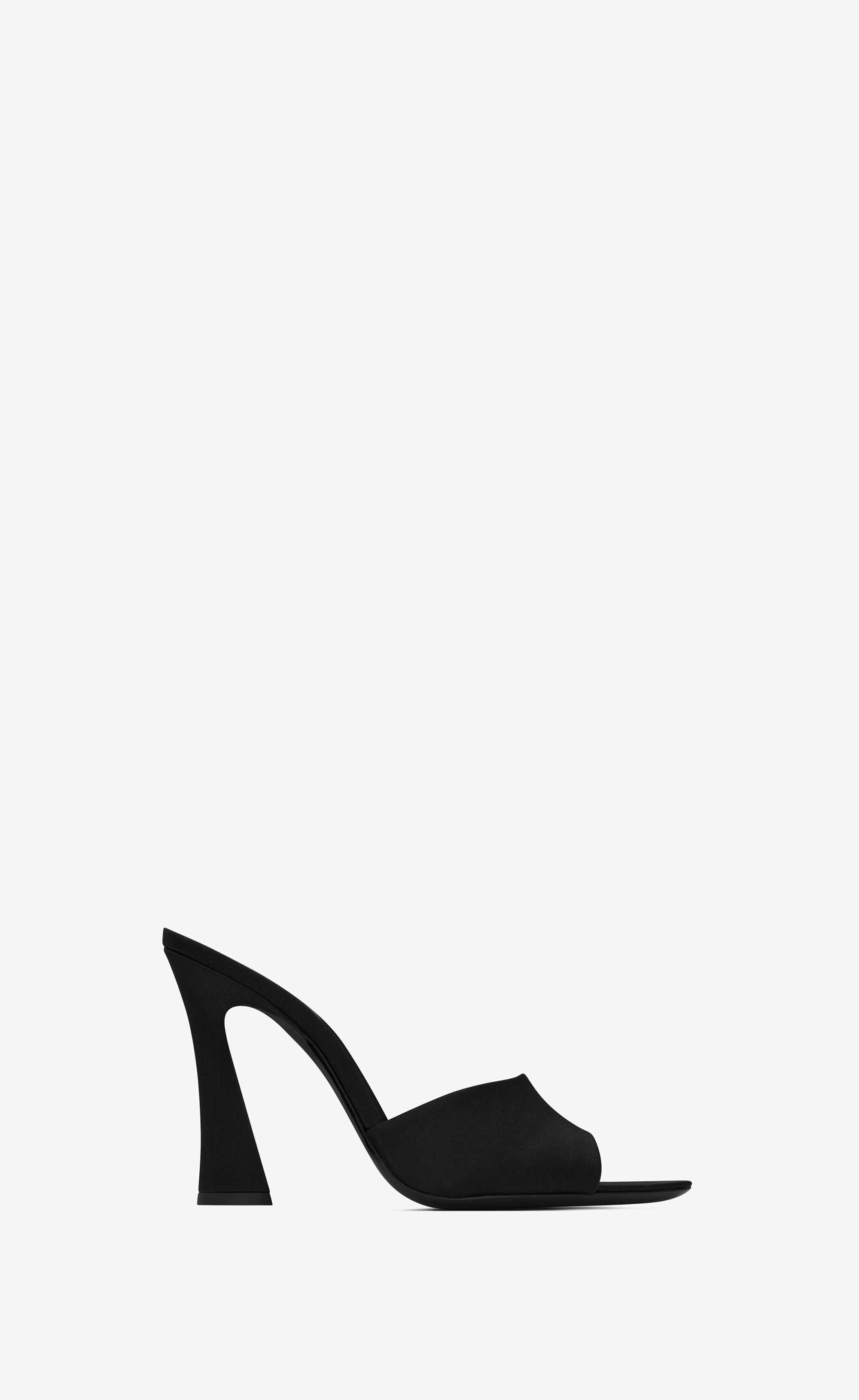 suite heeled mules in crepe satin - 1
