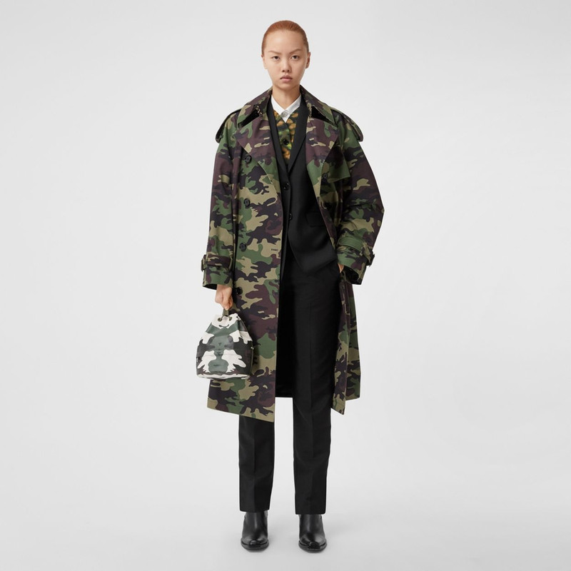 Camouflage Print Cotton Canvas Drawcord Pouch 6