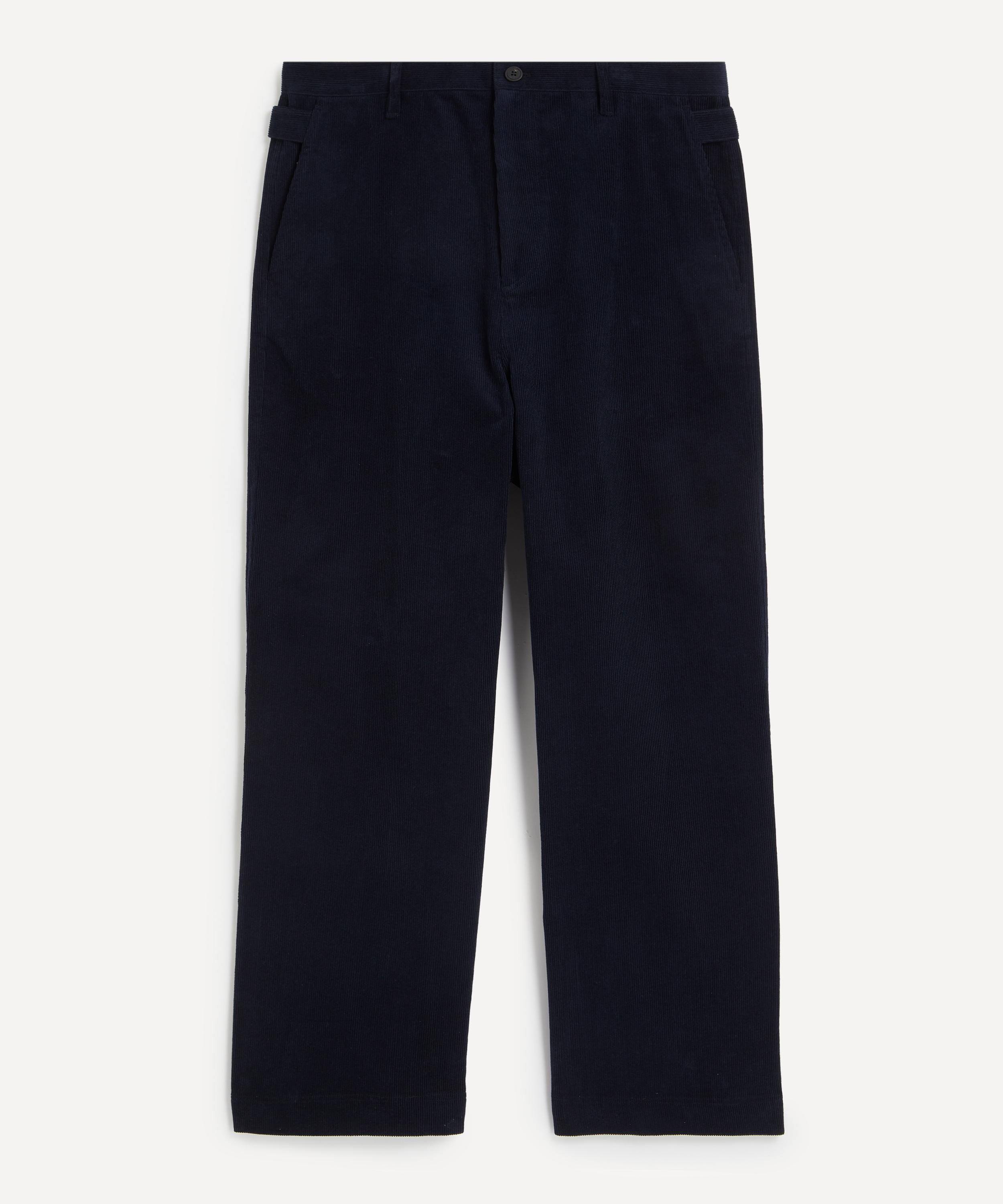 Side Button Corduroy Trousers - 1