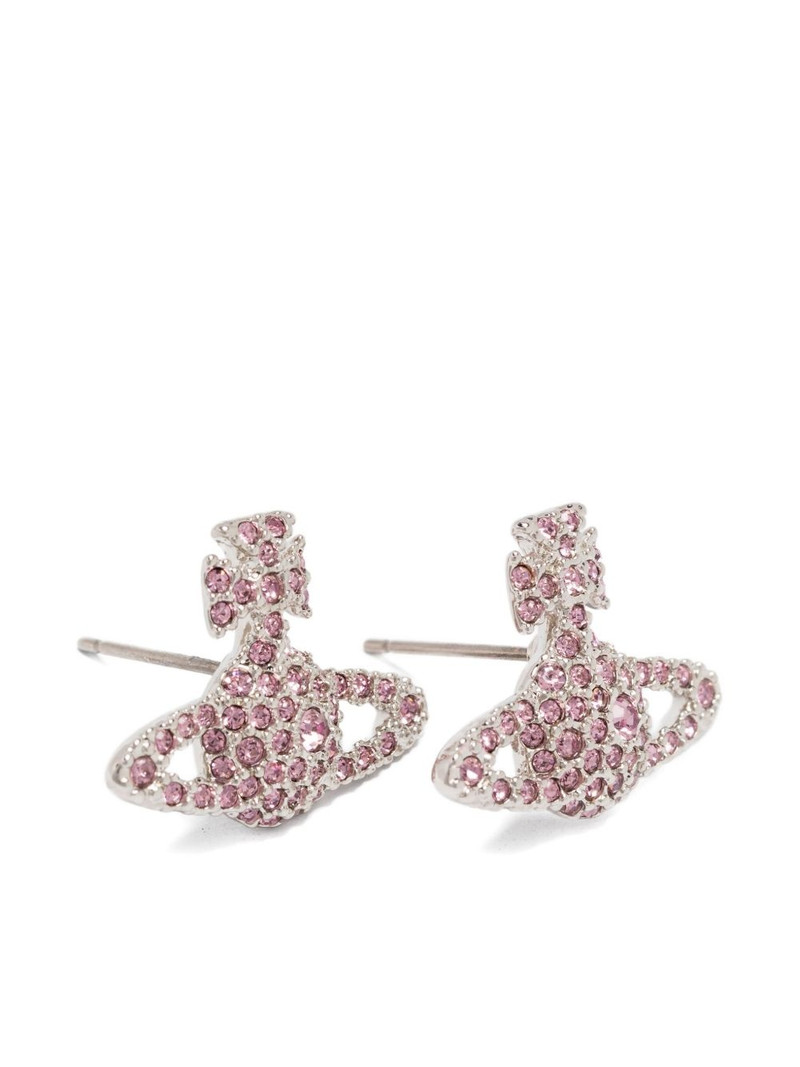 Grace Bas Relief orb crystal earrings 4