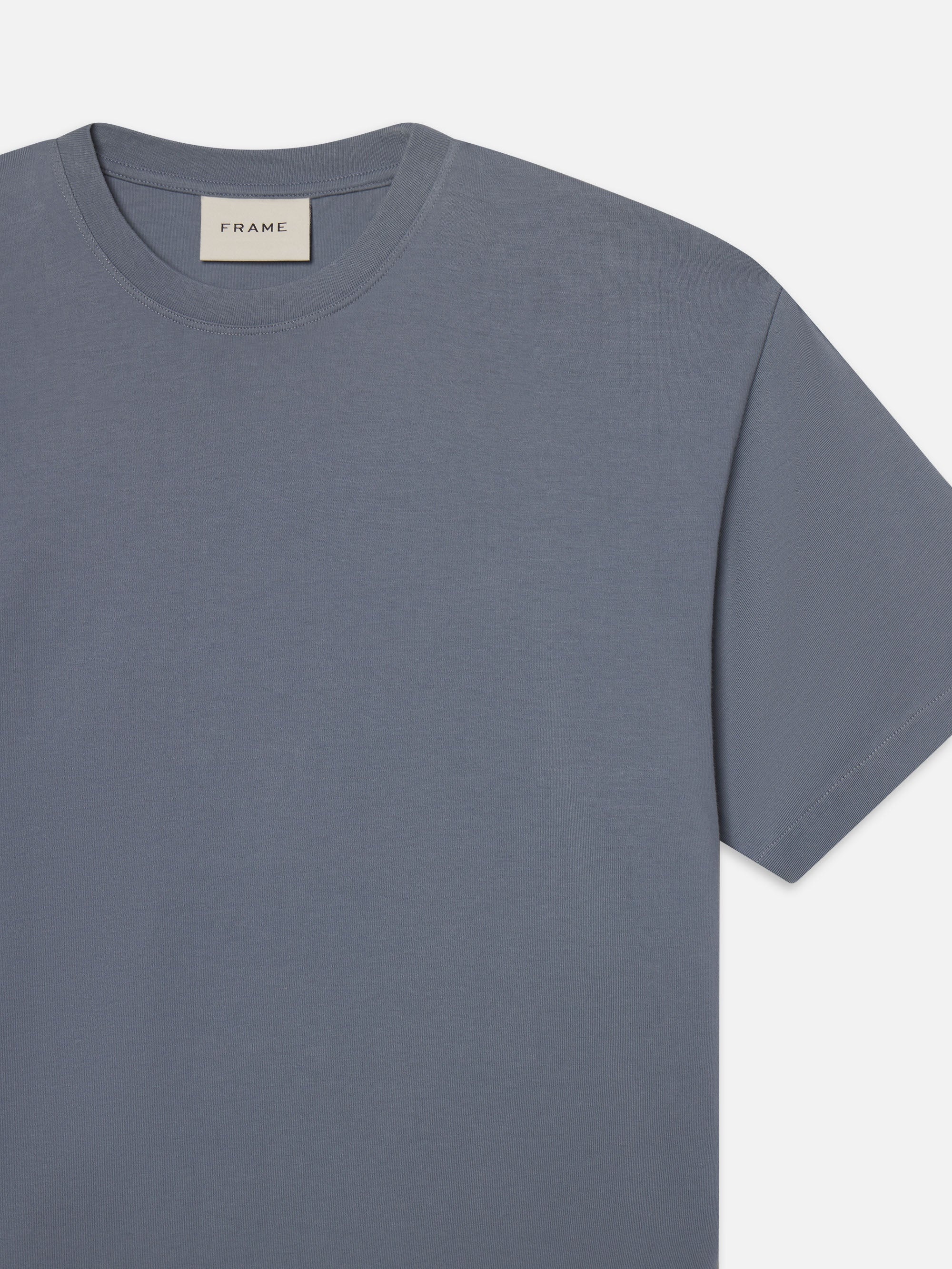 FRAME Logo Tee in Smoky Blue - 2