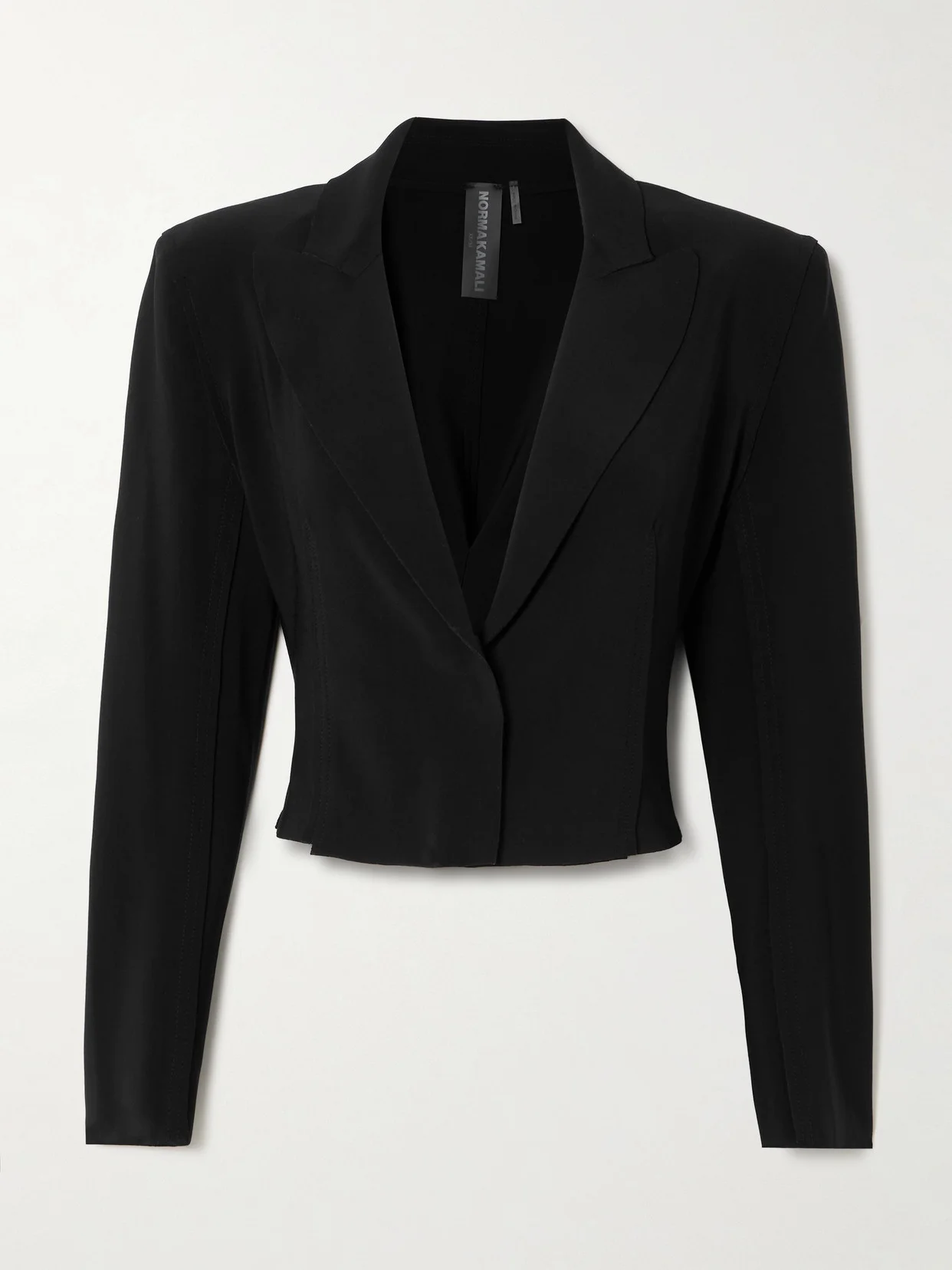 Cropped Stretch-jersey Blazer - 1