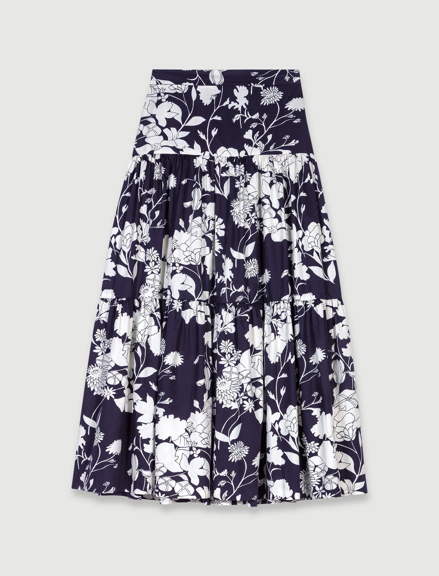 Floral print maxi skirt - 1