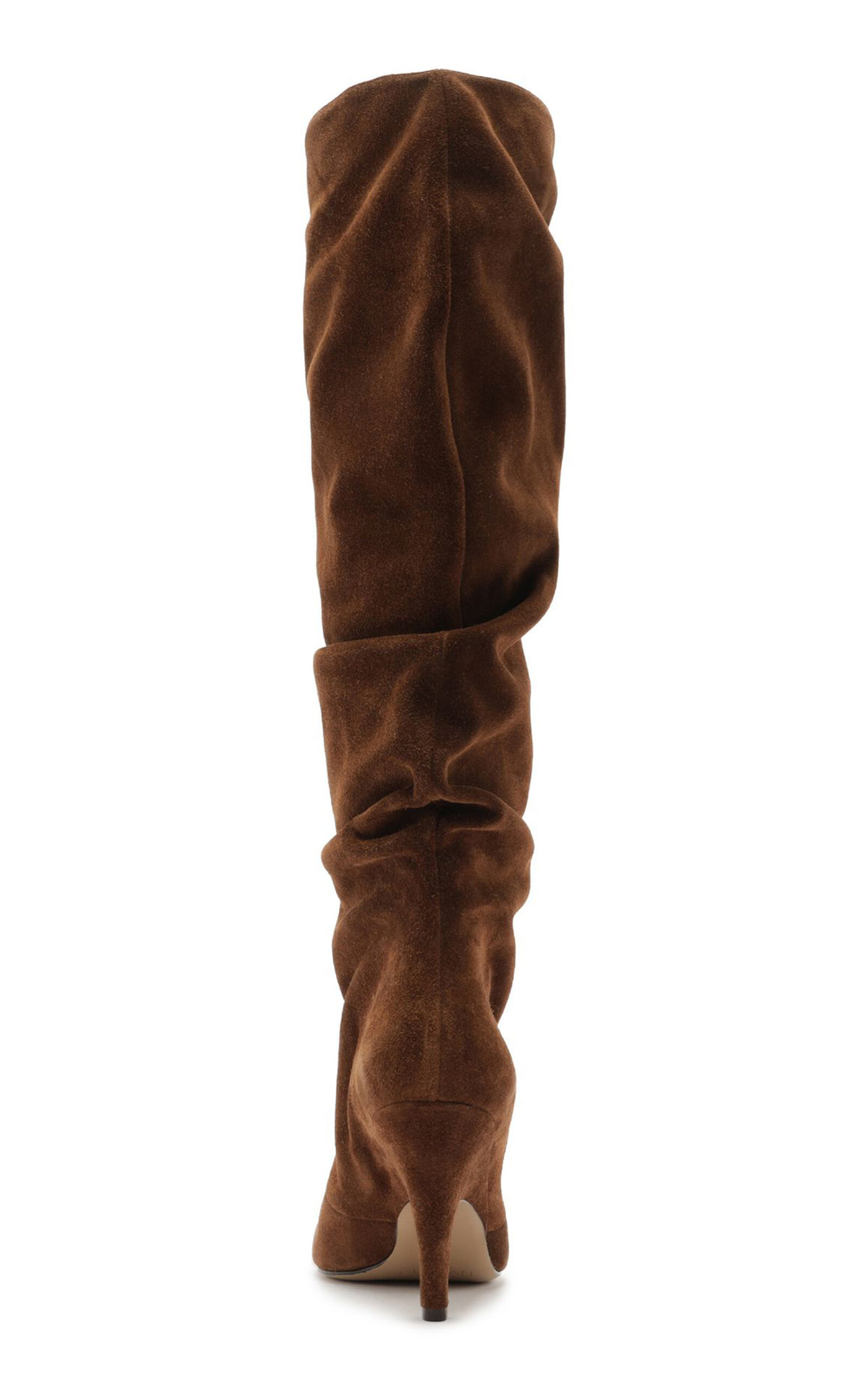 Tati Scrunched Suede Knee Boots brown - 4