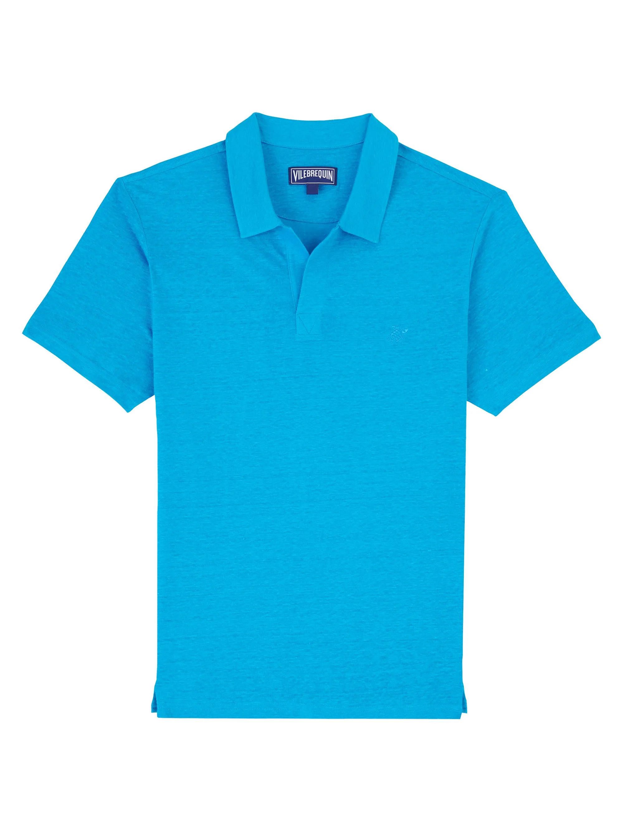 Men's Pyramid Linen Polo Shirt - Hawaiian Blue - 1