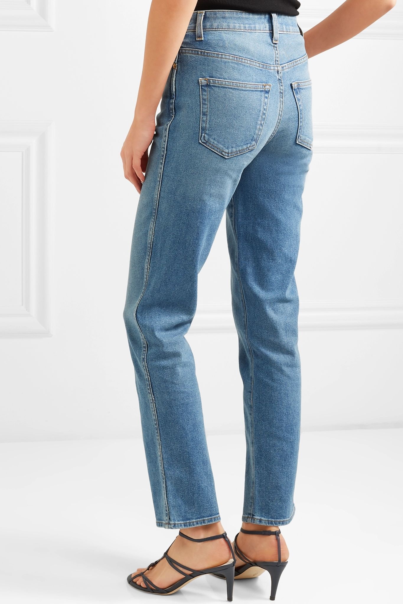 Victoria high-rise straight-leg jeans - 4