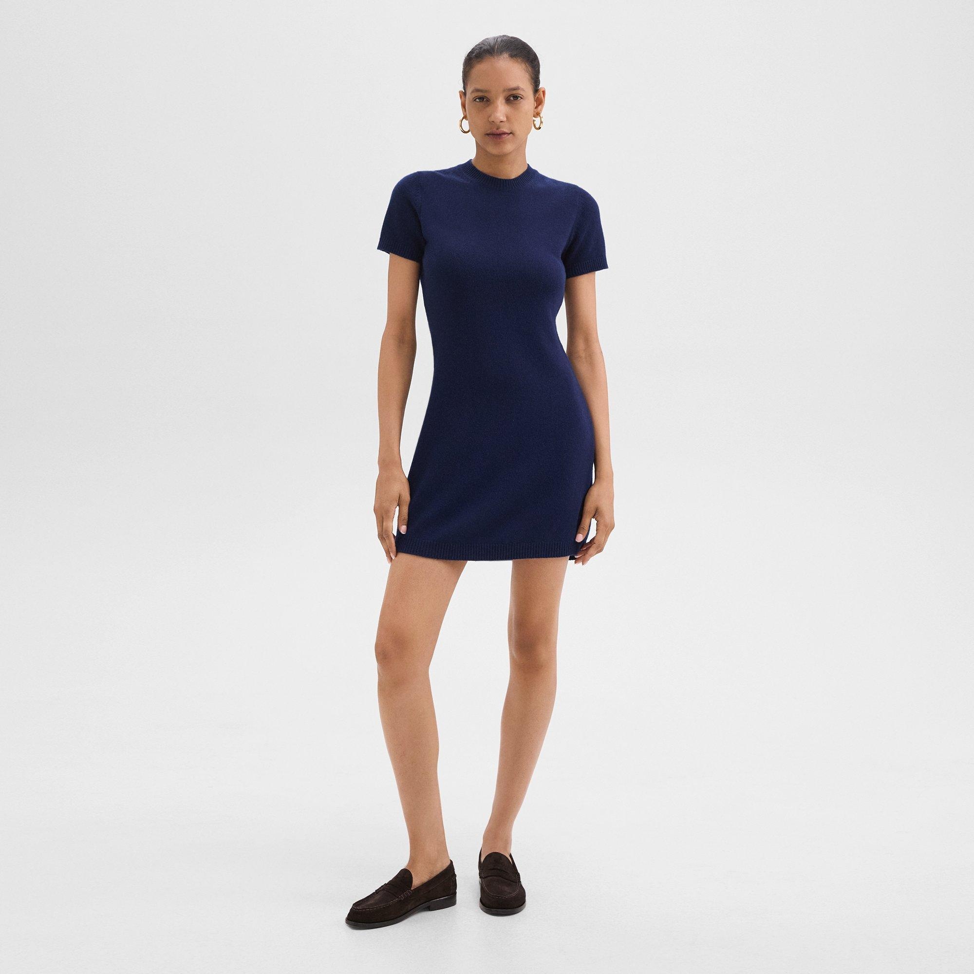 Mini Sweater Dress in Felted Wool-Cashmere - 2