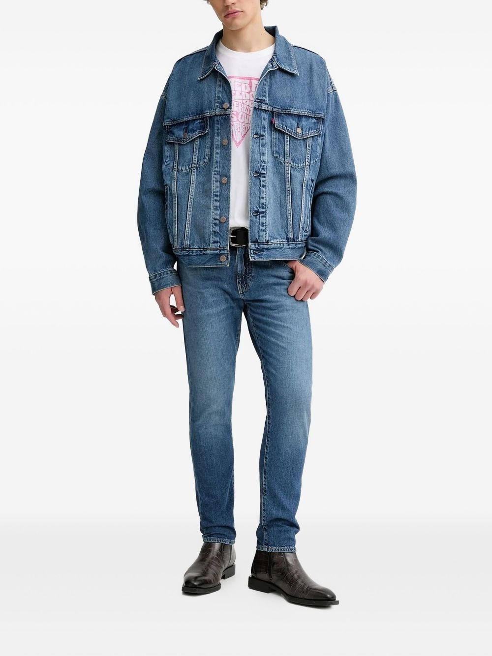 Trucker button-fastening denim jacket - 2