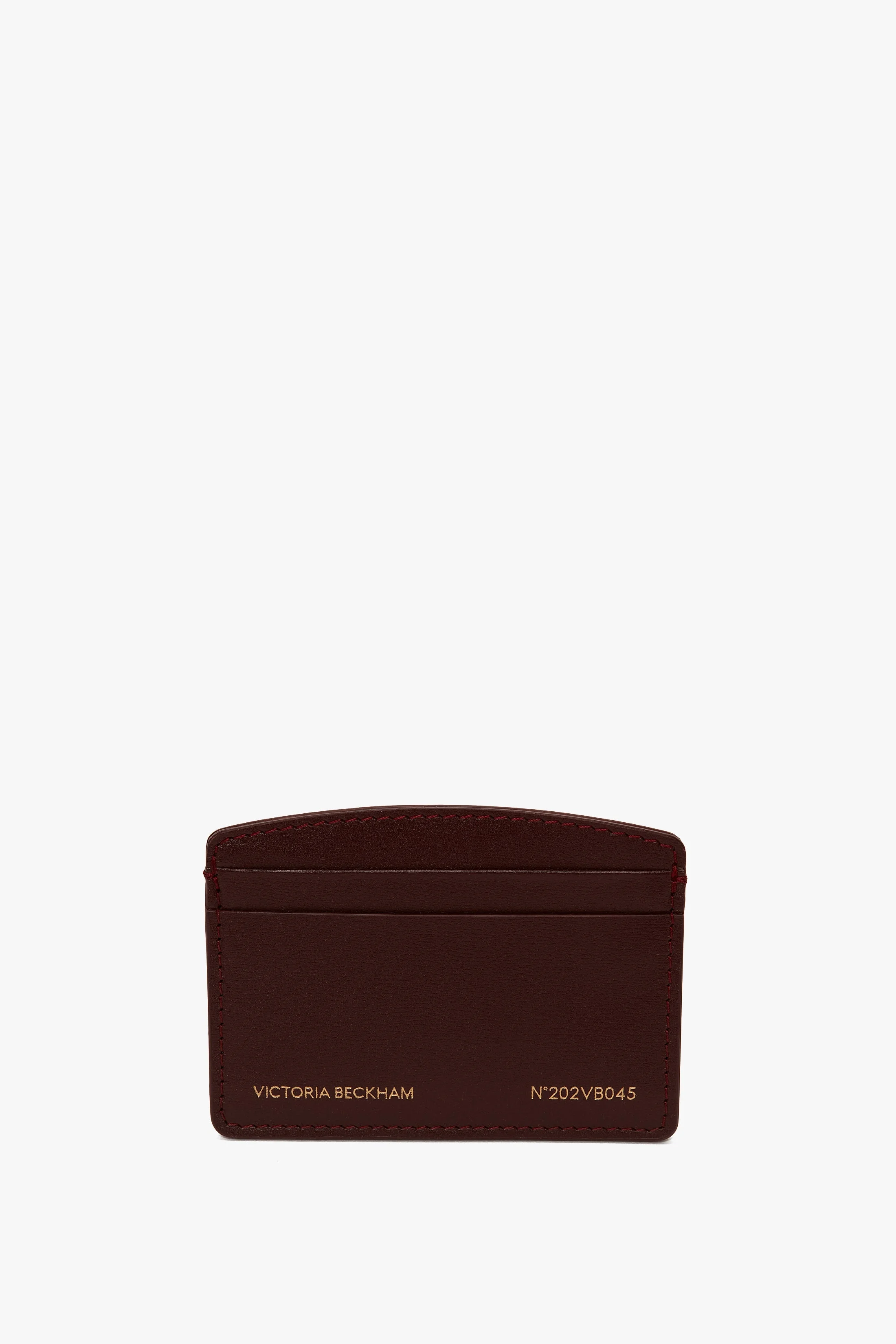 Victoria Card Holder In Burgundy Leather - 1