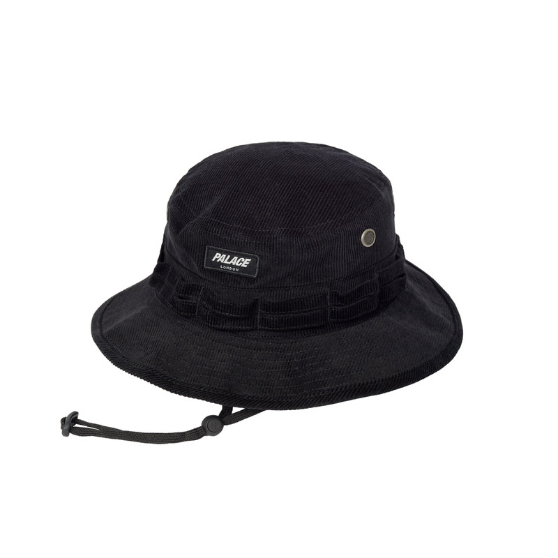 PALACE LONDON CORD BOONIE BLACK - 1