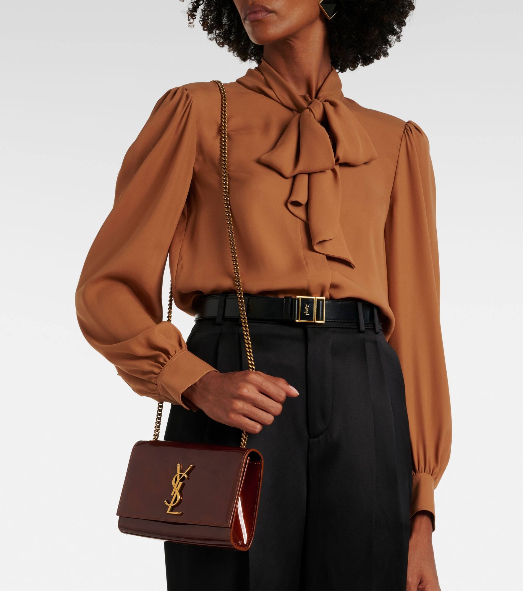 Kate Small patent leather wallet on chain - 2