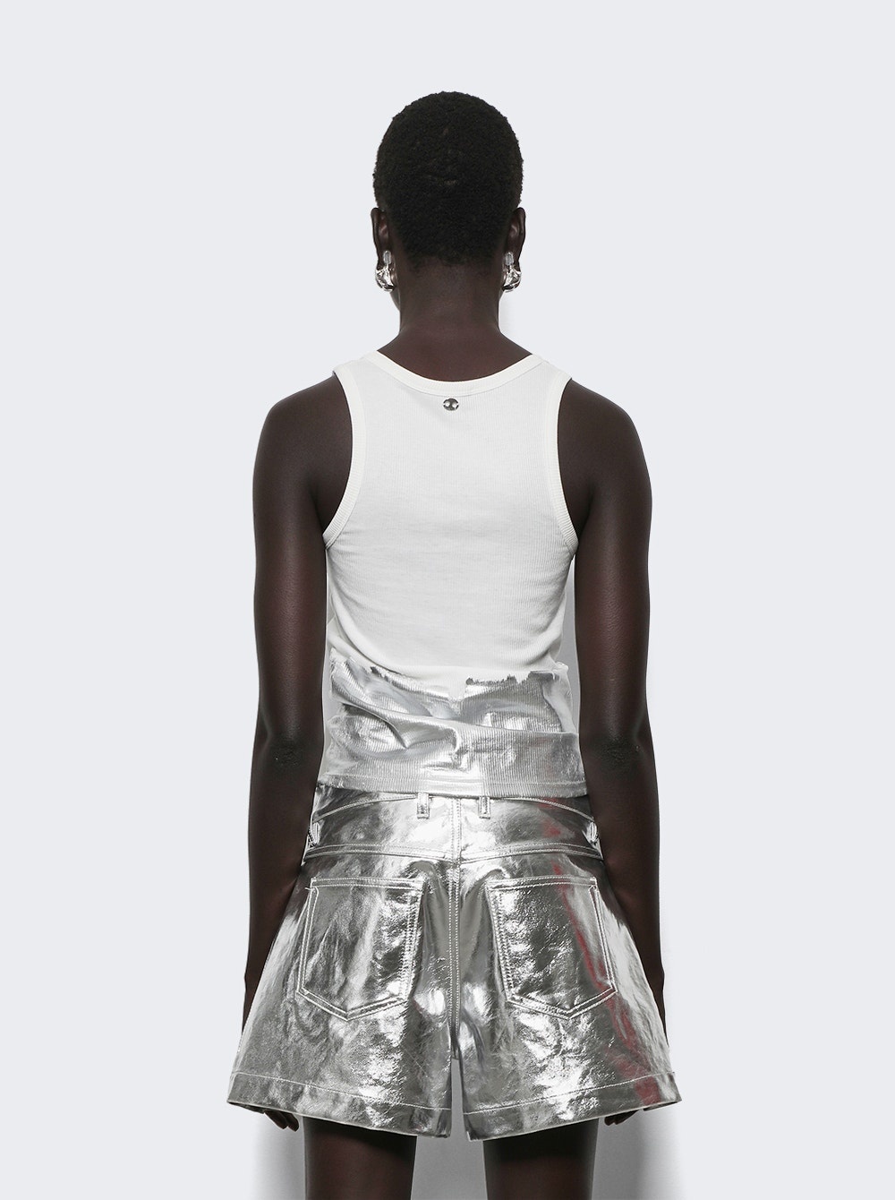 Piercing Tank Top White And Silver - 4
