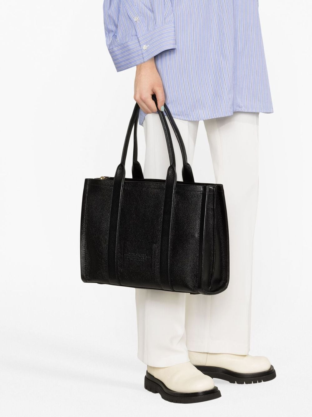 medium The Leather Tote bag - 3