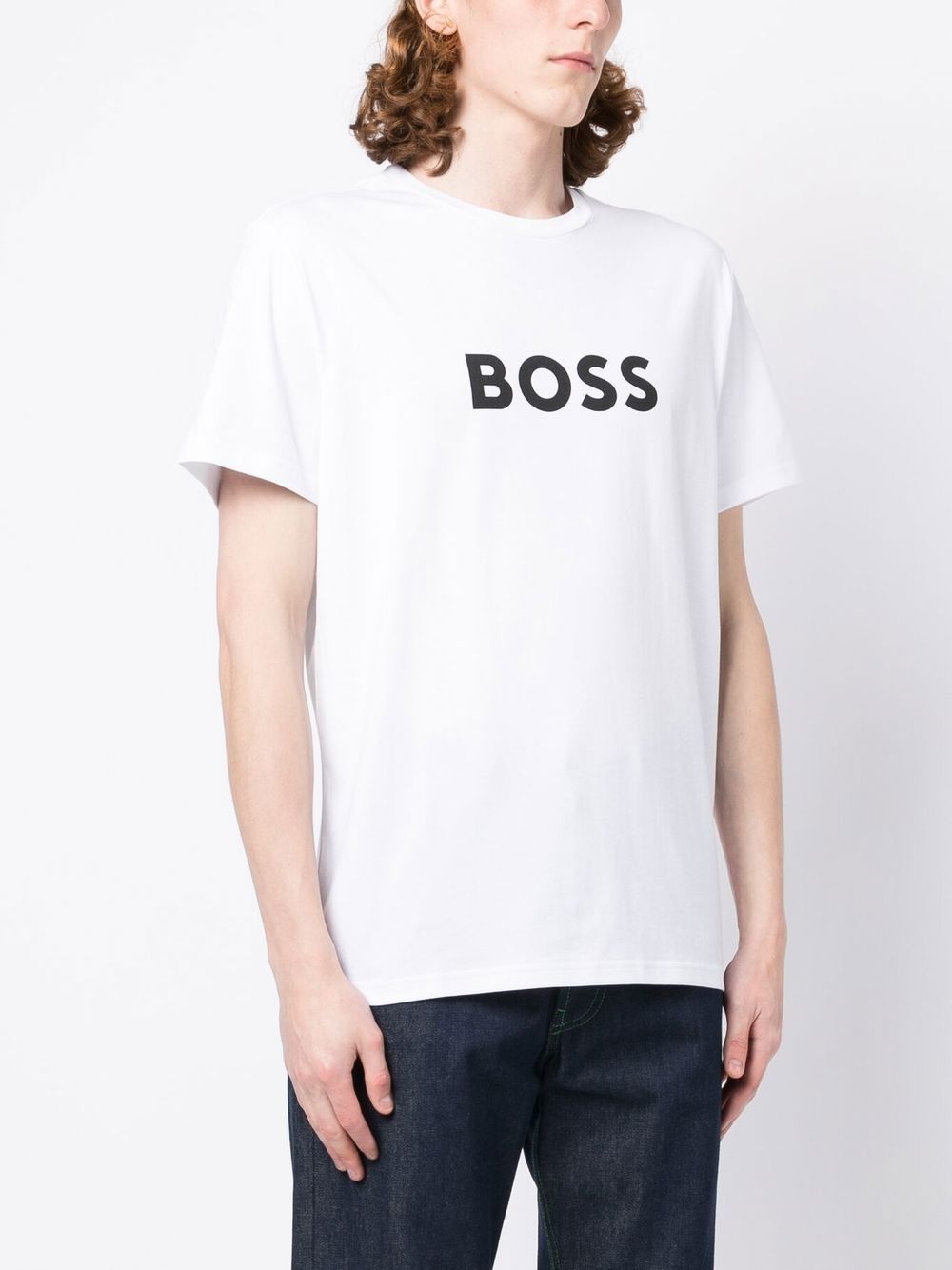 logo-print cotton T-shirt - 3