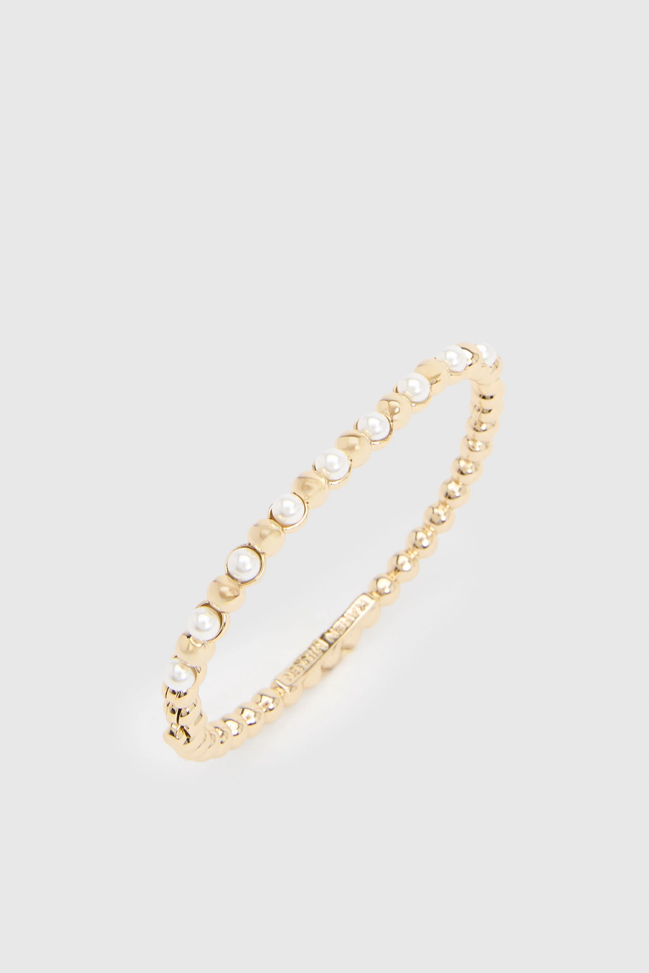 Logo Pearl Hinged Bangle - 1
