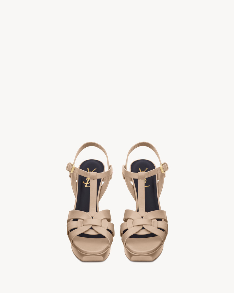 SAINT LAURENT TRIBUTE PLATFORM SANDALS IN SMOOTH LEATHER outlook