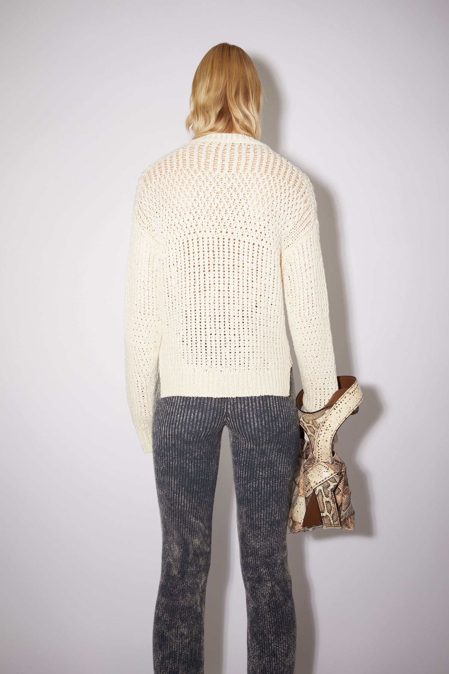 Crew neck sweater - Warm white - 3