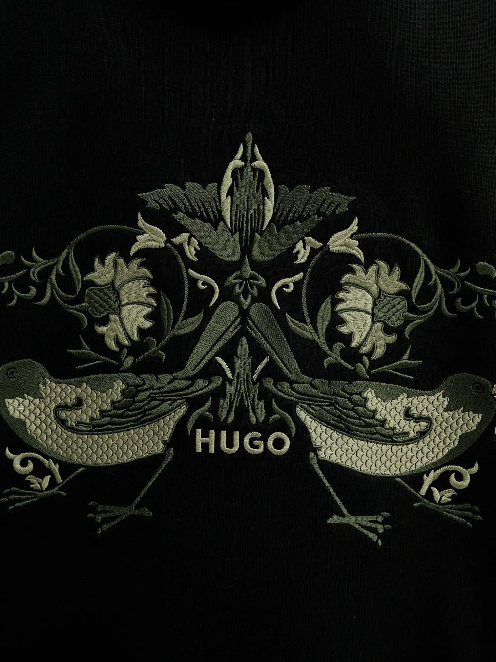 bird-embroidery hoodie - 5