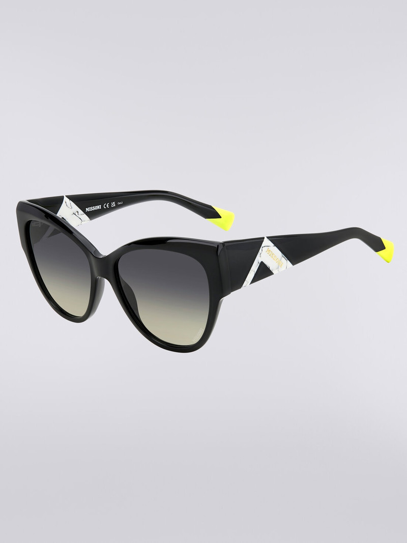 Missoni Rounded frame sunglasses with contrasting logo insert outlook