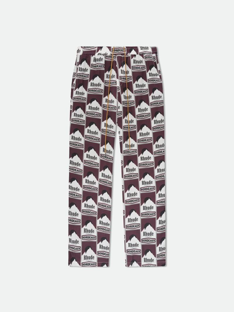 MOONLIGHT BORDEAUX SILK PJ PANT 1