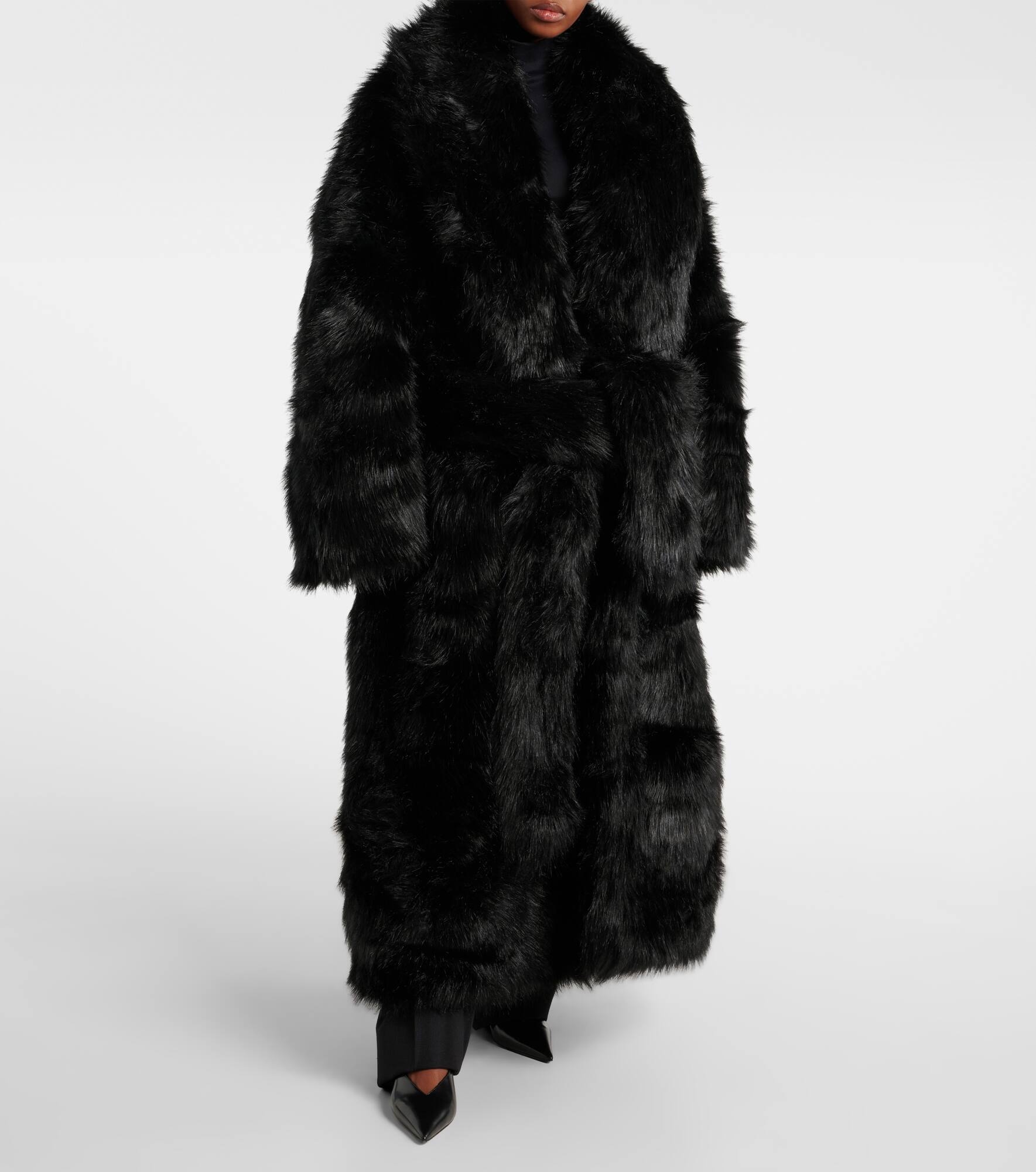 Vast faux fur coat - 6
