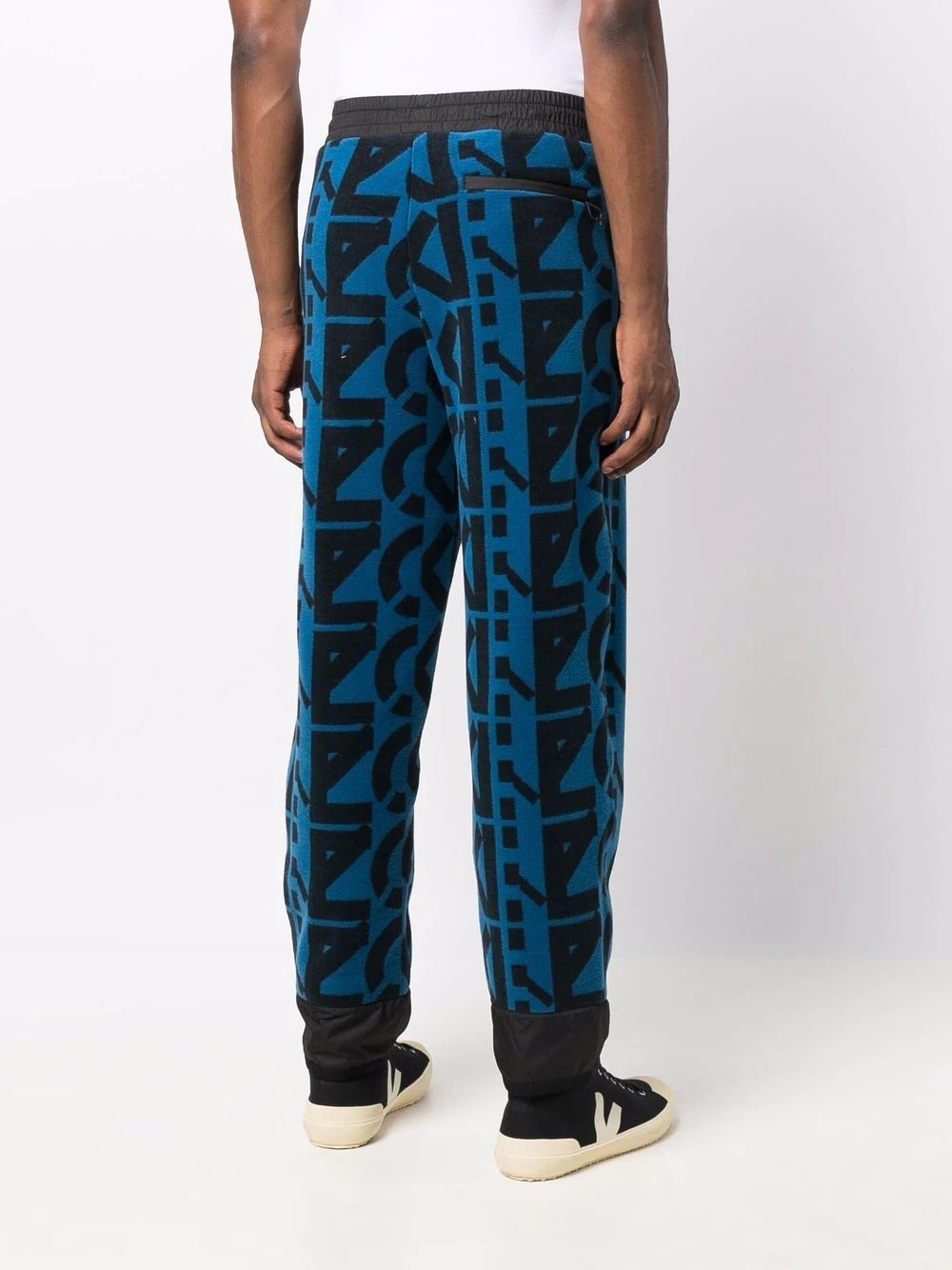 monogram-print fleece track pants - 4