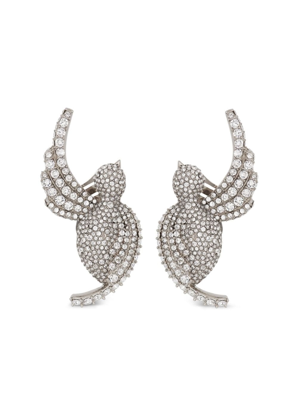 Swallow rhinestone-embellished earrings - 1