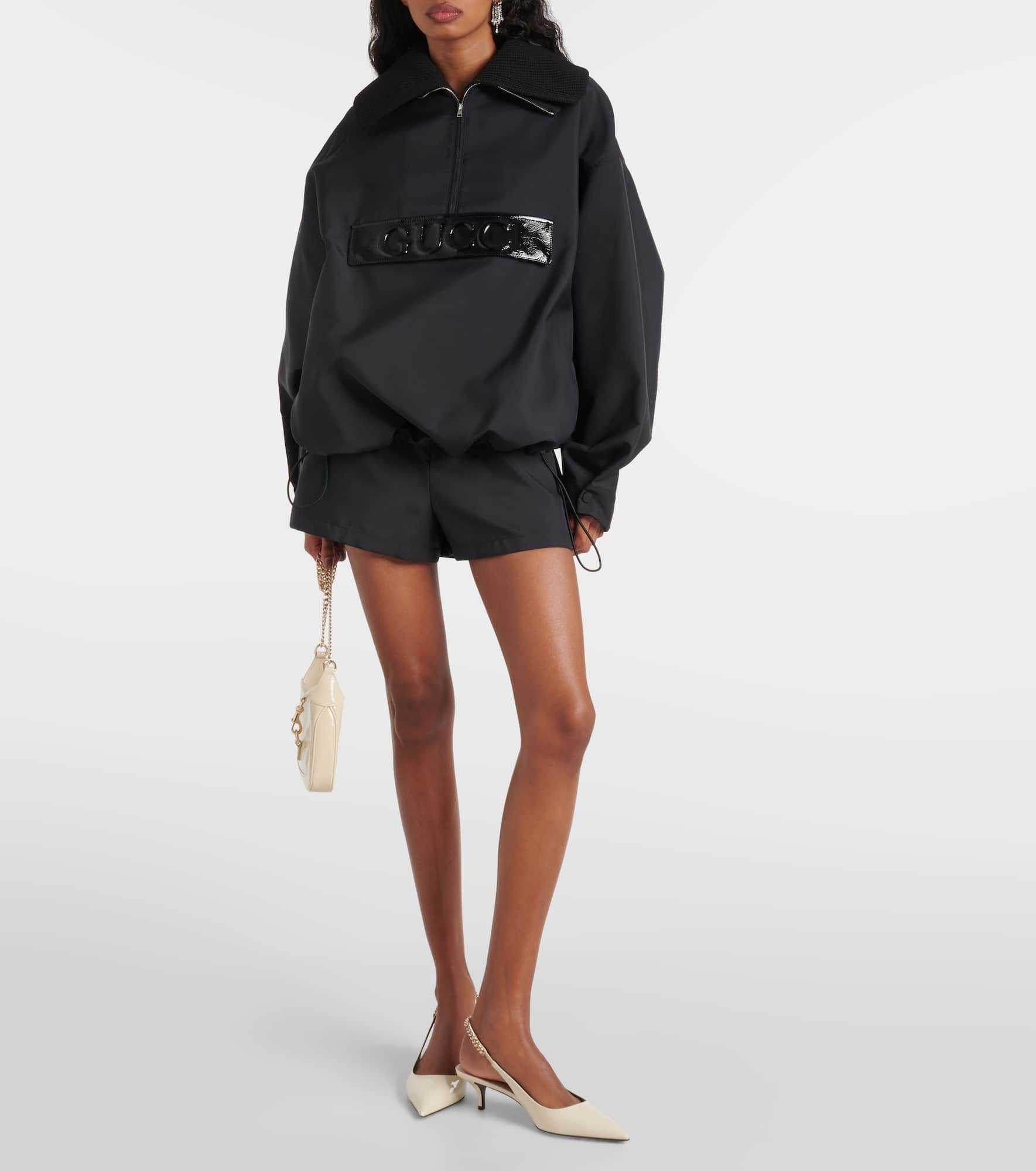 Techno gabardine half-zip jacket - 2