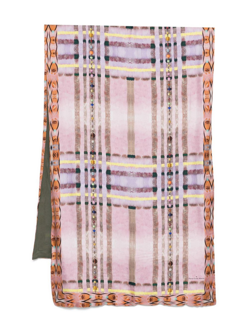 beaded print scarf 1