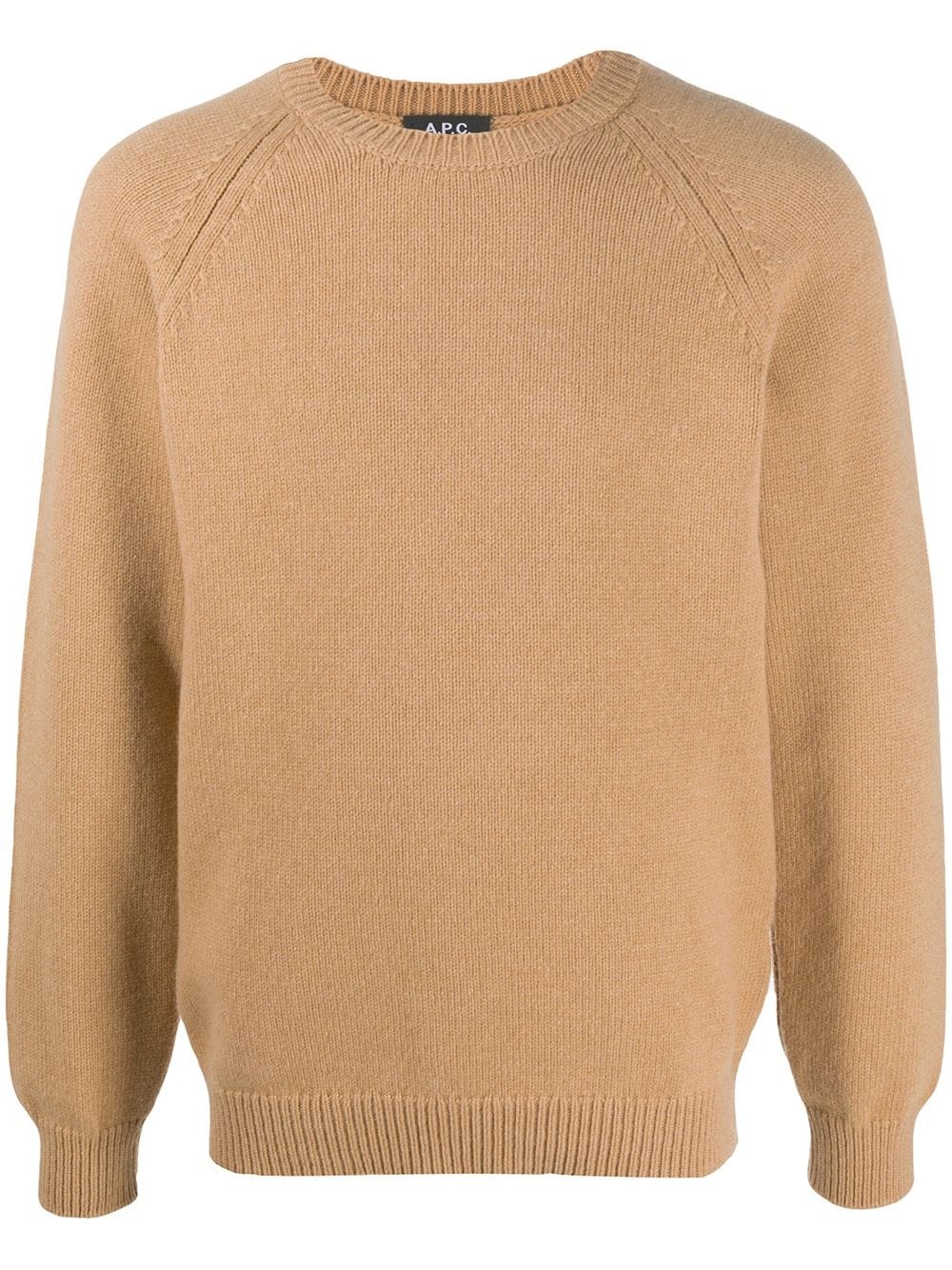 ribbed edge crew neck jumper - 1