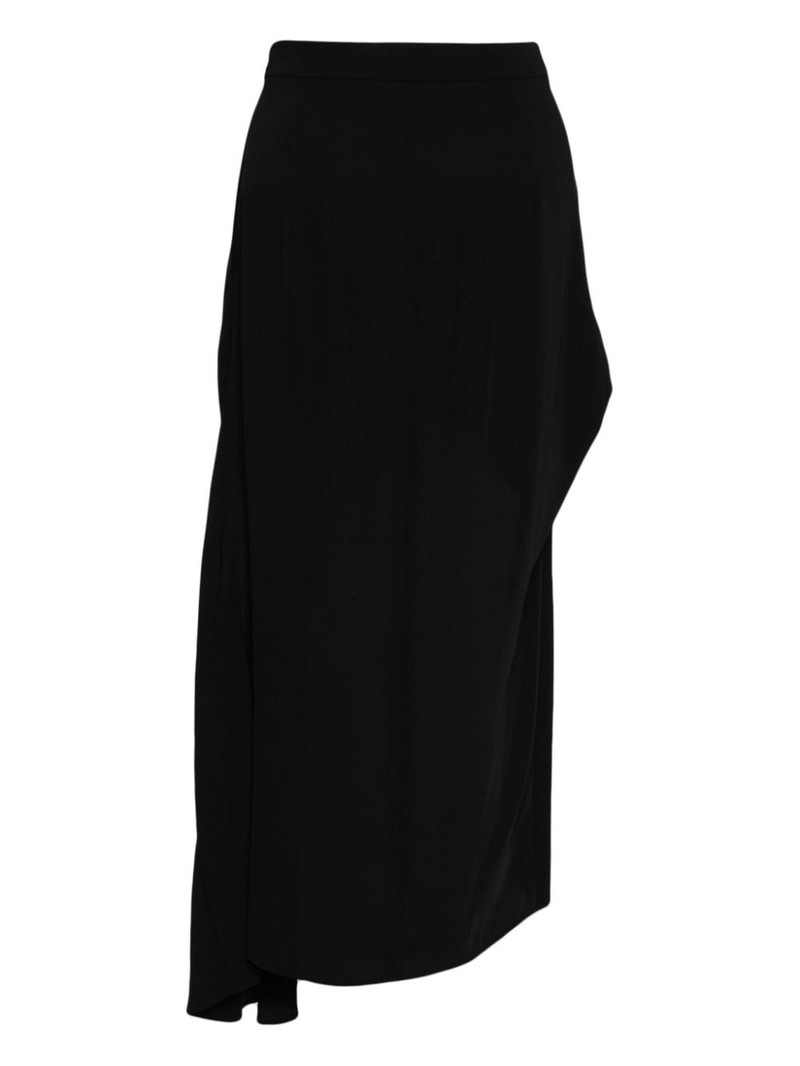 pushBUTTON ruffled-detail draped skirt outlook