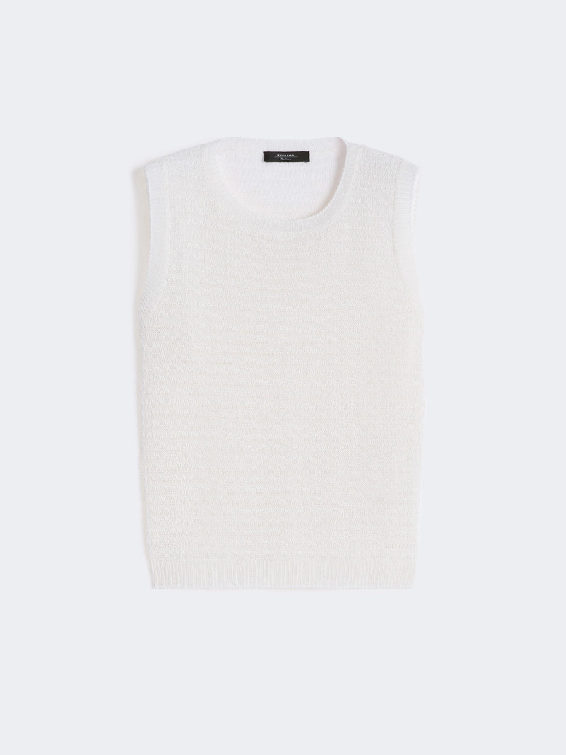 PIUMA Linen yarn waistcoat - ECRU 1