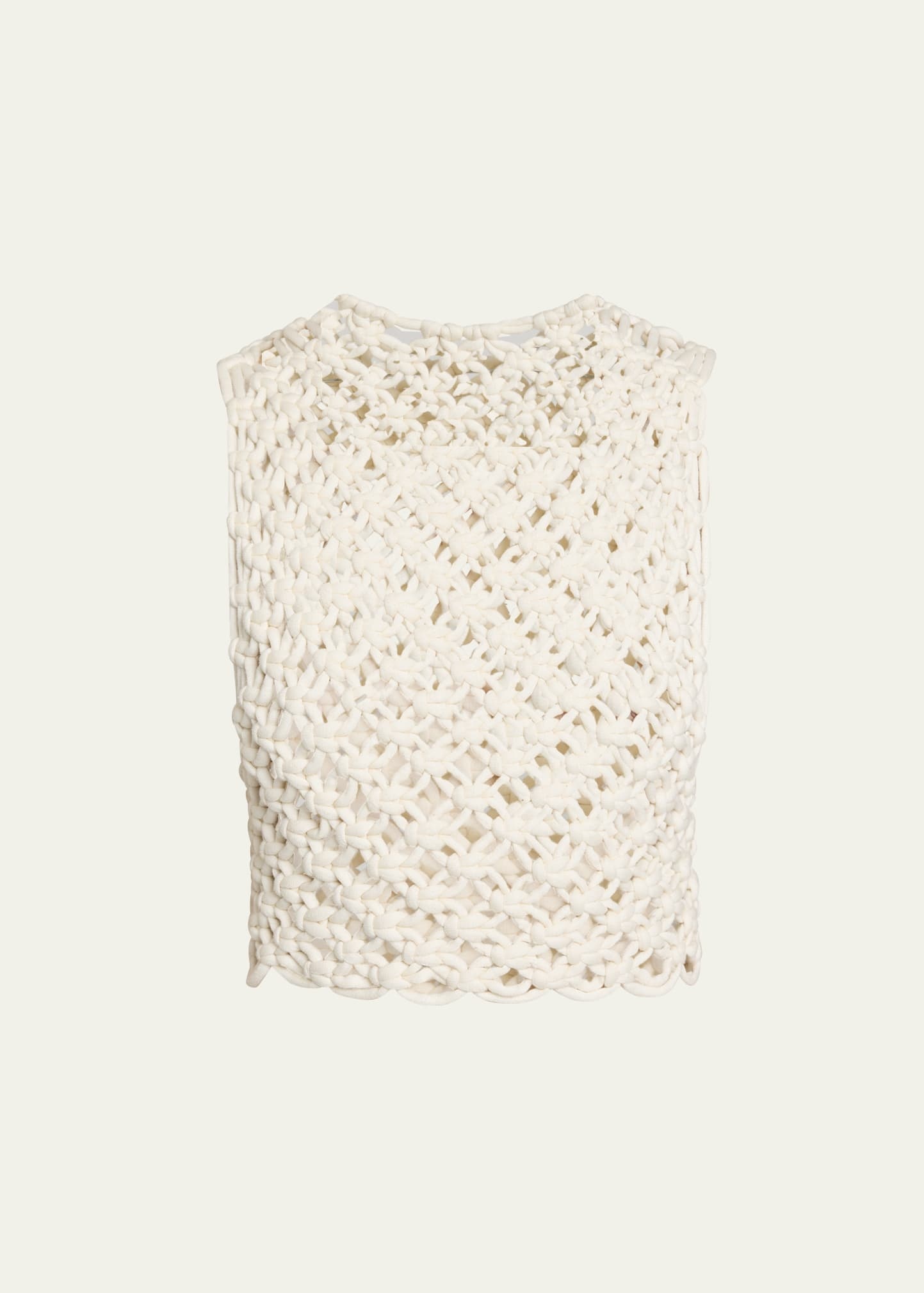 Macrame Sleeveless Crop Top - 1